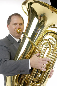 norlan bewley plays the tuba